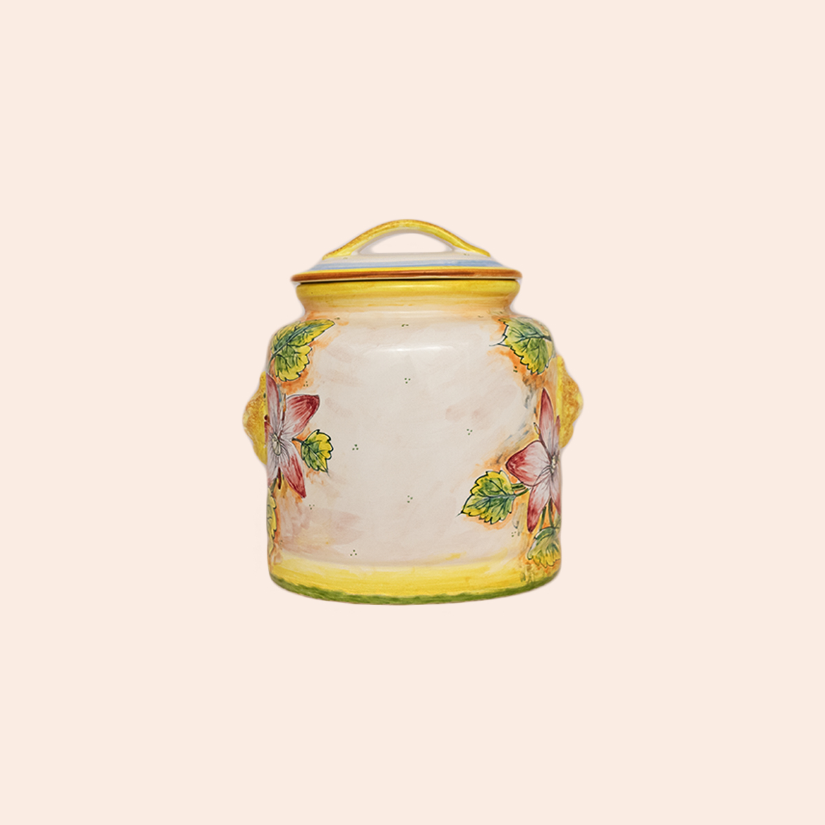 OVAL BISCUIT JAR CM.29H, TUSCAN COUNTRYSIDE WITH CYPRESS TREES